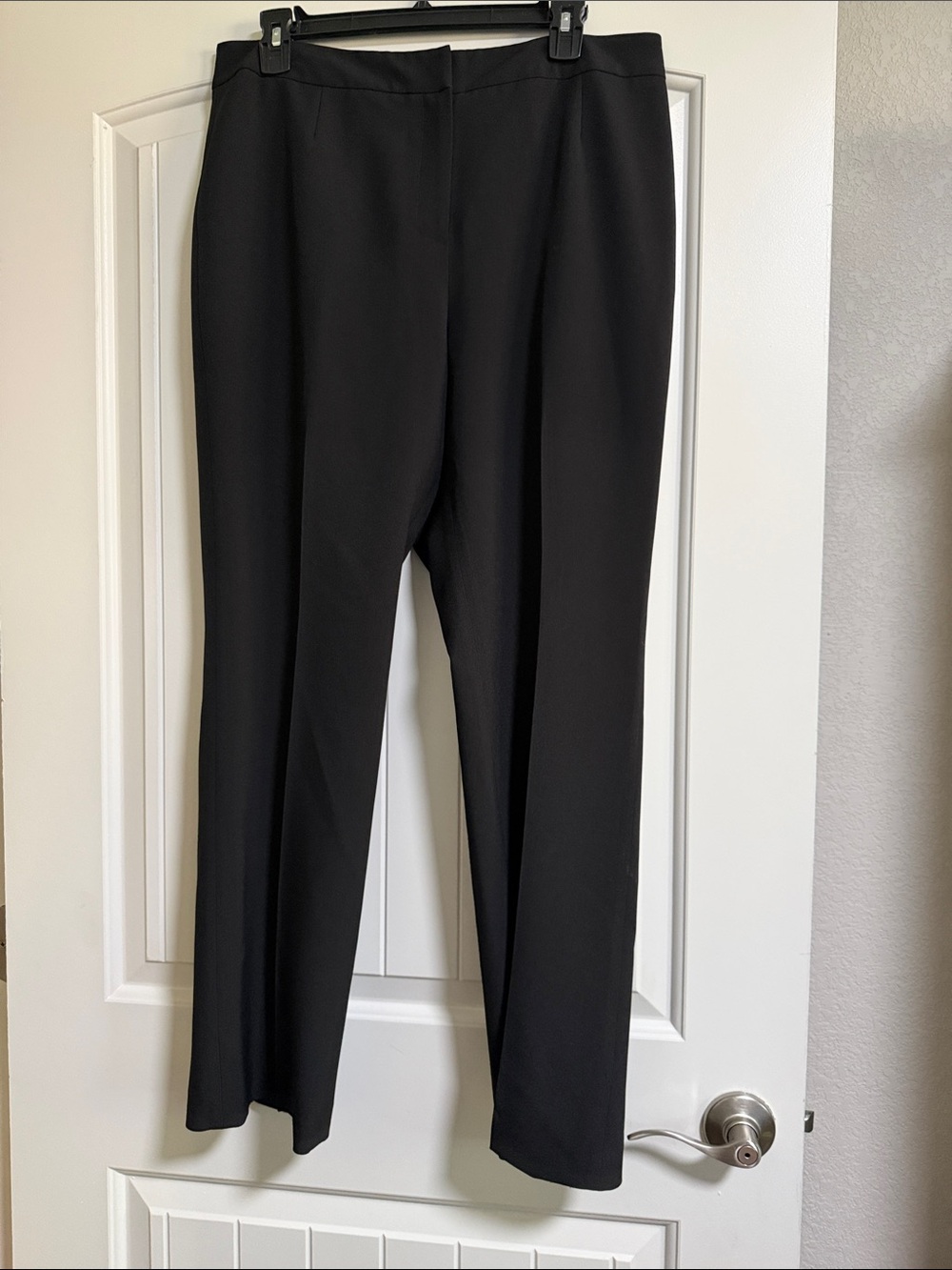 Le Suit Black Straight-Leg Dress Trousers